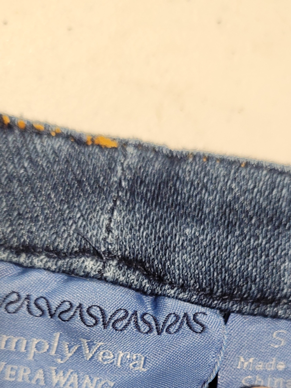 Simply Vera Vera Wang Blue Denim Leggings - Picture 2 of 4